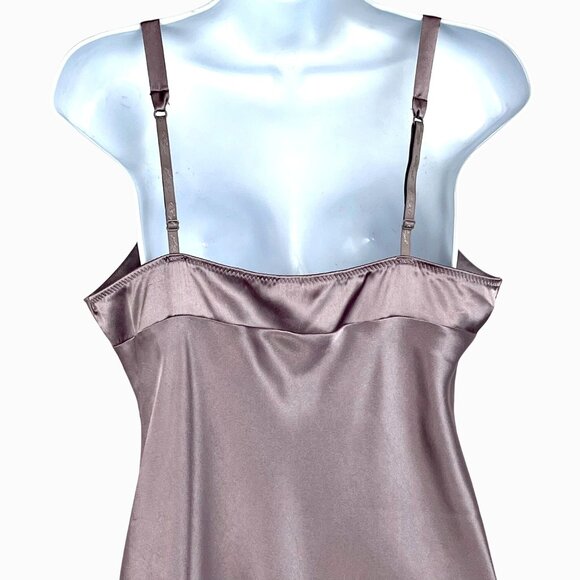 Victorias Secret Angels Satin Bow Slip Dress M Pink Adjustable Straps EUC - Picture 7 of 10